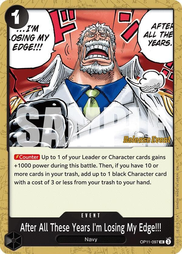 After All These Years I'm Losing My Edge!!!