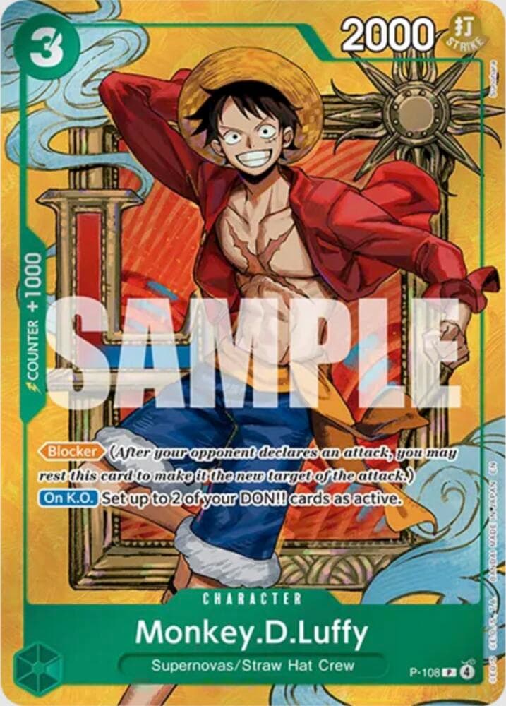 Monkey.D.Luffy (P-108) (Mini Case Set Vol. 3 Sunohara Artwork)